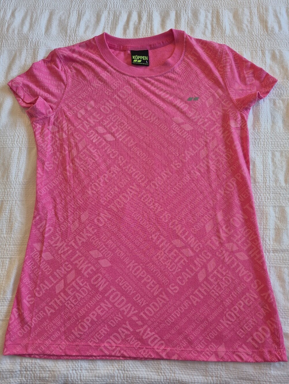 Köppen women's Large brand bright pink athletic shirt for VGUC